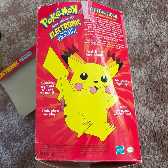 Pokemon Electronic "I Choose You Pikachu!" Plushie 1999 Nintendo Hasbro - Picture 6 of 7
